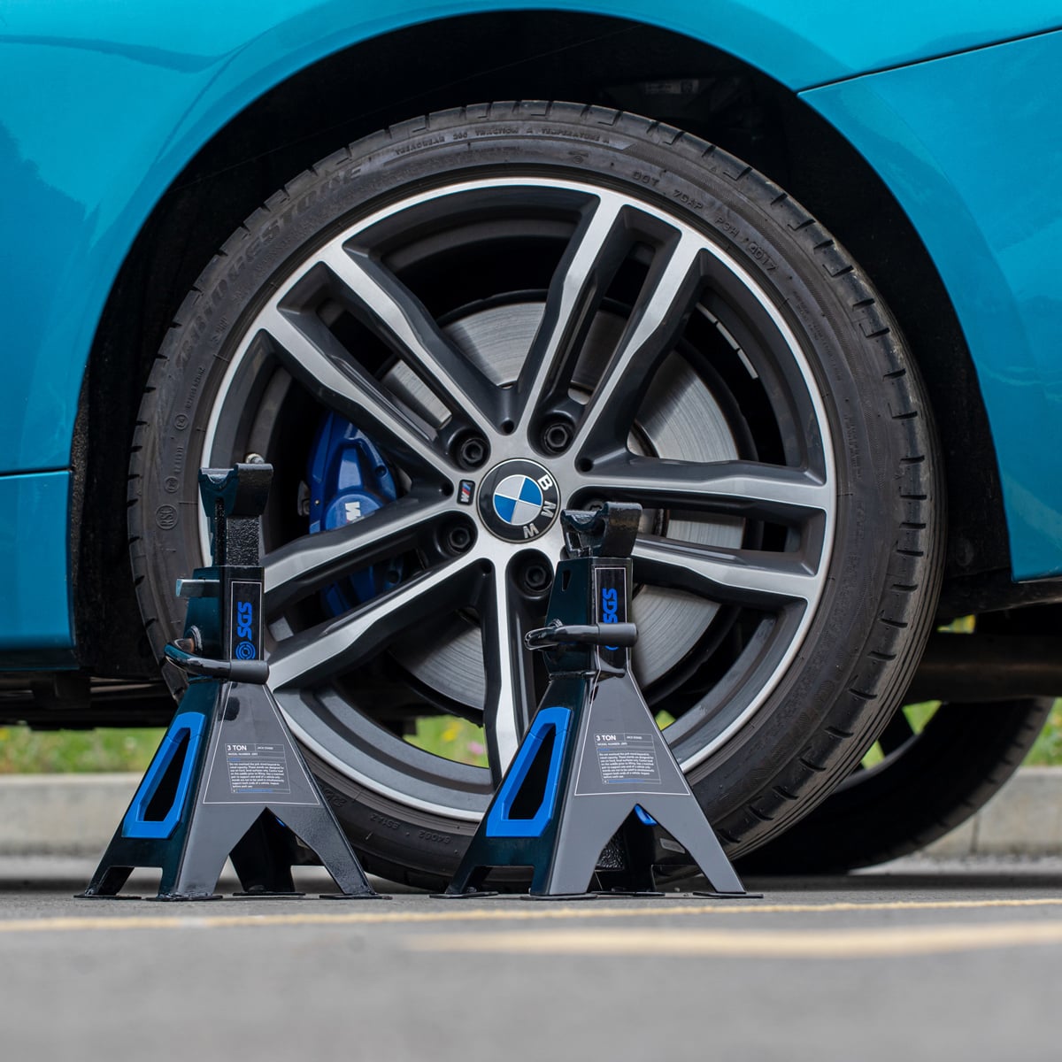 SGS Pair of 3 Tonne Ratchet Axle Stands